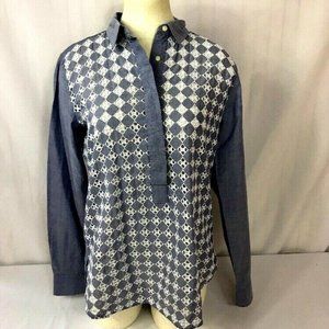 Ann Taylor Loft The Softened Shirt Blue Chambray women's size XS